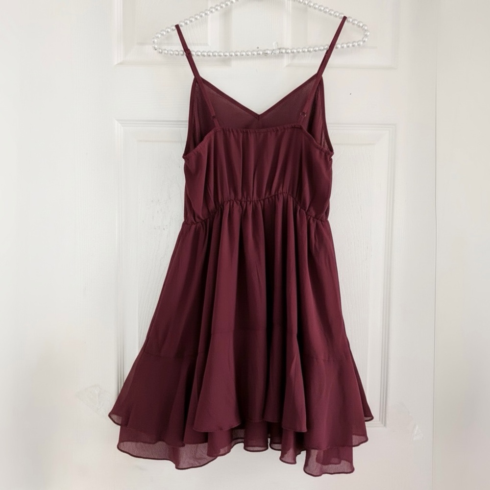 Commense Tiered Ruffle Chiffon Mini Dress Set with Liner - Picture 7 of 12